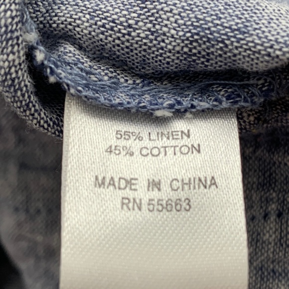 For Cynthia Chambray Sleeveless Shift Dress- Size Medium - Picture 10 of 11